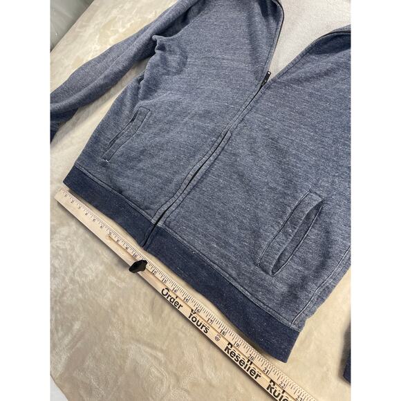 Everlane Mens Hooded Zip Up Heather Blue Sweater XL - Picture 8 of 10